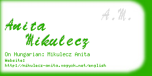 anita mikulecz business card